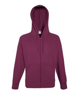 Fruit of the Loom, Lightweight Hooded Sweat Jacket, muški duks sa kapuljačom, burgundi, L