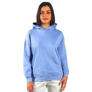 BIG HOODY, unisex oversized organic cotton hooded sweatshirt, 300 g/m2, sky blue