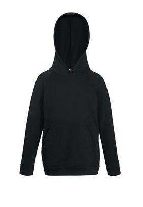 Fruit of the Loom, Kids Lightweight Hooded Sweat, dečija dukserica sa kapuljačom, crna , 3-4
