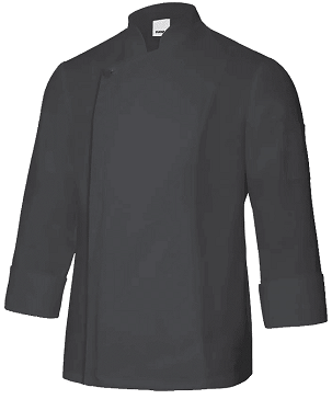 BORTI, Kuvarska bluza dugih rukava na rajferšlus ,65% poliester - 35% pamuk,190 gr, crna, 54