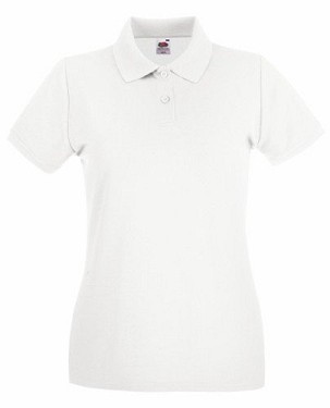 Fruit of the Loom, Ladies Premium Polo, ženska premium polo majica,bela , L