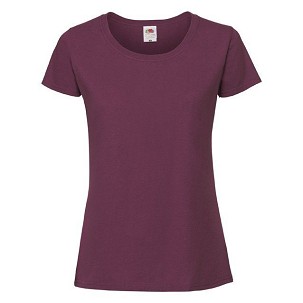 Fruit of the Loom, Ladies Iconic Ringspun Premium T, women's T-shirt, burgundy, L