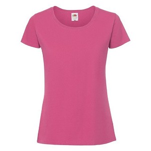 Fruit of the Loom, Ladies Iconic Ringspun Premium T, ženska majica kratkih rukava, fuksija, L