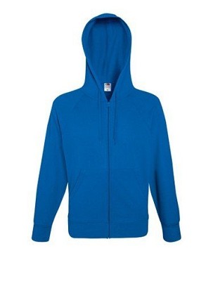 Fruit of the Loom, Lightweight Hooded Sweat Jacket, muški duks sa kapuljačom, royal plava, 2XL