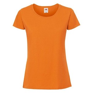 Fruit of the Loom, Ladies Iconic Ringspun Premium T, women's T-shirt, orange, XL