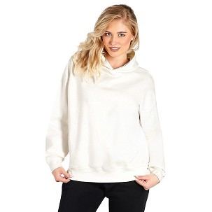 BIG HOODY, unisex oversized organic cotton hooded sweatshirt, 300 g/m2, off white