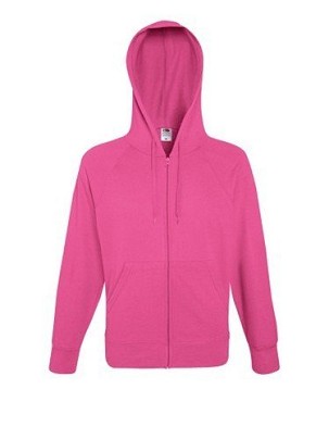 Fruit of the Loom, Lightweight Hooded Sweat Jacket, muški duks sa kapuljačom, fuksija , 2XL