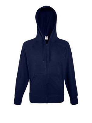 Fruit of the Loom, Lightweight Hooded Sweat Jacket, Hooded Men's Hoodie, Dark Weight, L