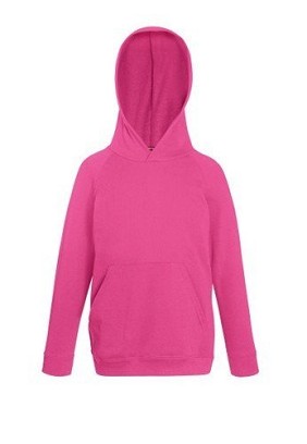 Fruit of the Loom, Kids Lightweight Hooded Sweat, dečija dukserica sa kapuljačom, fuksija, 5-6