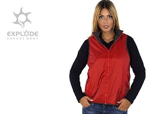 STARTER, double-breasted vest, red