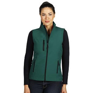 SKIPPER VEST WOMEN, women's softshell bodywarmer, green