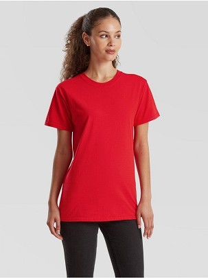 Fruit of the Loom Pure Cotton T-Shirt , uniseks majica od organskog pamuka 175/180 gr, crvena, XL