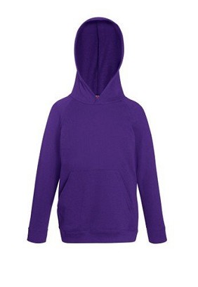 Fruit of the Loom, Kids Lightweight Hooded Sweat, dečija dukserica sa kapuljačom, ljubičasta, 9-11