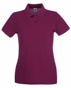 Fruit of the Loom, Ladies Premium Polo, ženska premium polo majica, burgundi, XL