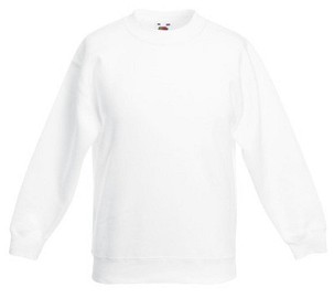 Fruit of the Loom, Kids Premium Set-in Sweat, lagana dečija dukserica, bela, 5-6