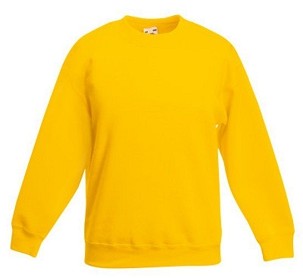 Fruit of the Loom, Kids Premium Set-in Sweat, lagana dečija dukserica, suncokret žuta, 9-11