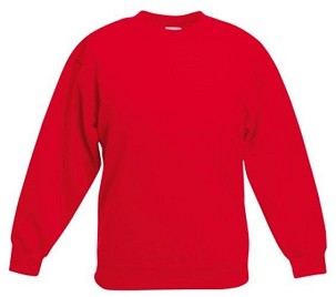 Fruit of the Loom, Kids Premium Set-in Sweat, lagana dečija dukserica, crvena, 14-15