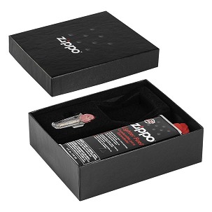 ZIPPO SET 50R, gift box with benzinom, kremenom and prostorom for upaljač, crna