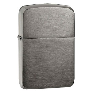 ZIPPO 24096, metalni upaljač in gift box, tamno metalni