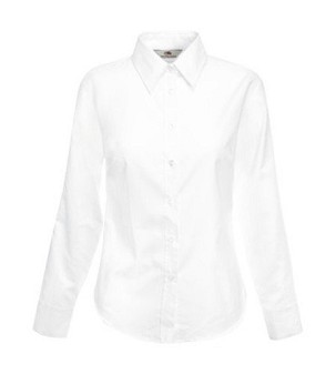 Fruit of the Loom, Ladies LS Oxford Shirt, ženska oxford košulja dugih rukava, bela, 2XL