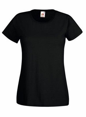 Fruit of the Loom, Valueweight, ženska pamučna majica kratkih rukava, crna,, XL