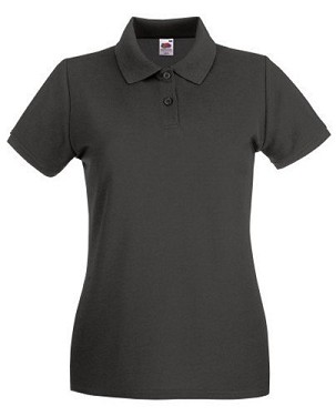Fruit of the Loom, Ladies Premium Polo, ženska premium polo majica,svetlo grafit , S