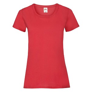 Fruit of the Loom, Valueweight, ženska pamučna majica kratkih rukava, crvena, S