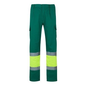 VL POSEIDON. Two-tone multi-pocket twill trousers (210g/m²), in cotton (20%) and polyester (80%)