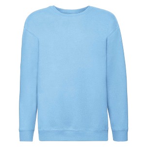 Fruit of the Loom, Kids Premium Set-in Sweat, Lightweight Children's Sweatshirt, Sky Blue, 14-15