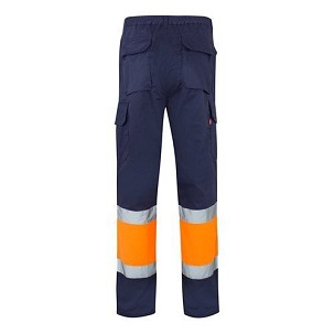 VL POSEIDON. Two-tone multi-pocket twill trousers (210g/m²), in cotton (20%) and polyester (80%)