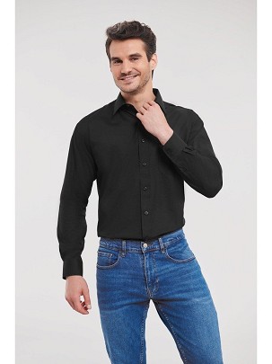 RUSSELL POLYCOTTON EASY CARE POPLIN Men's Long Sleeve Shirt