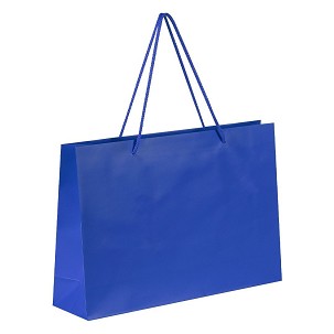 DINA HO, paper bag, laminated, royal blue