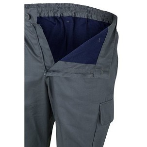 VL POSEIDON LARGE. Two-tone multi-pocket twill trousers (210g/m²), in cotton (20%) and polyester (80%)