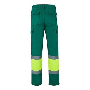 VL POSEIDON LARGE. Two-tone multi-pocket twill trousers (210g/m²), in cotton (20%) and polyester (80%)