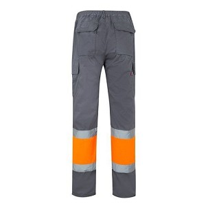 VL POSEIDON LARGE. Two-tone multi-pocket twill trousers (210g/m²), in cotton (20%) and polyester (80%)