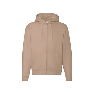 Fruit Of The Loom, Premium Hooded Sweat Jacket,Khaki, XL
