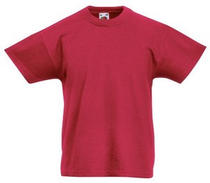 Fruit of the Loom, Original T, children's cotton T-shirt, brick red, 12-13