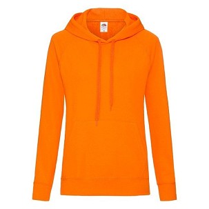 Fruit of the Loom, Ladies Lightweight Hooded Sweat, ženski duks sa kapuljačom, narandžasta, L