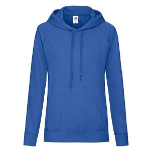 Fruit of the Loom, Ladies Lightweight Hooded Sweat, hooded sweatshirt, royal blue, M