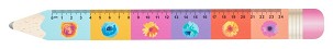 Sharpy 24 24 cm ruler, pencil