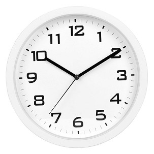 TIME, plastični zitni sat, beli
