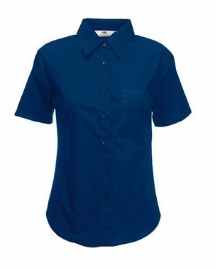 Fruit of the Loom, Ladies SS Poplin Shirt, Ladies' Short Sleeve Business Shirt, T-shirt, 2XL