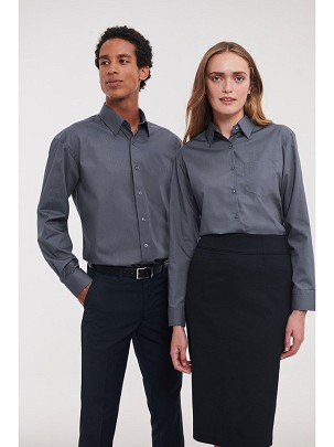 RUSSELL POLYCOTTON EASY CARE POPLIN Men's Long Sleeve Shirt