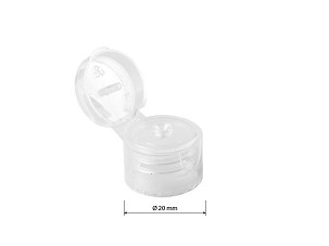 FLIP CAP 20-410, zatvarač sa poklopcem, transparentni