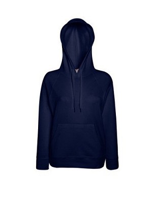 Fruit of the Loom, Ladies Lightweight Hooded Sweat, ženski duks sa kapuljačom, tamno teget, XS