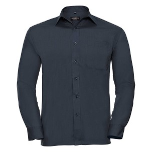 RUSSELL muška košulja sa dugim rukavima POLYCOTTON EASY CARE POPLIN, tamno teget, 2XL