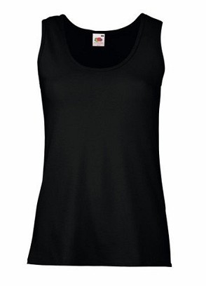 Fruit of the Loom, Ladies Valueweight Athletic Vest, ženska atlet majica, crna, XL