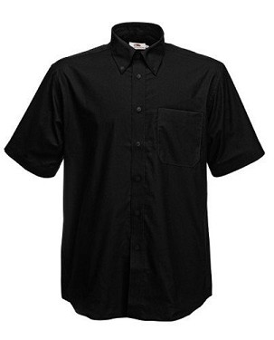 Fruit of the Loom, SS Oxford Shirt, muška poslovna košulja kratkih rukava, crna, S