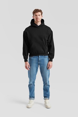 Fruii of the Loom Super Cotton Hooded Sweat, duks sa kapuljačom  405 g/m² , crna