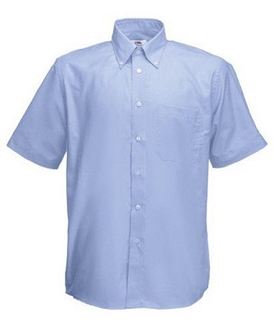 Fruit of the Loom, SS Oxford Shirt, muška poslovna košulja kratkih rukava, oksford plava, M